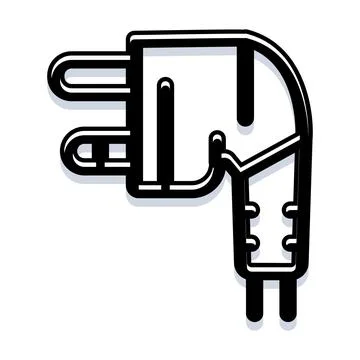 Electric power plug connecting for energy supply Stock Illustration