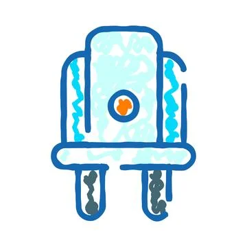 Electric power plug connection doodle line art Stock Illustration