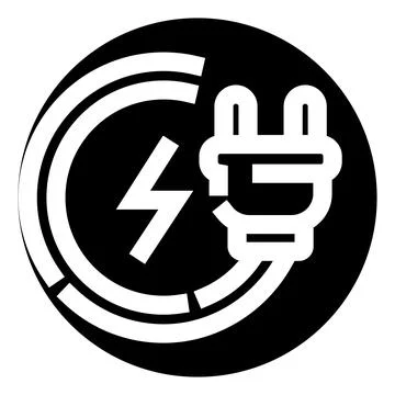 Electric power plug icon for charging energy concept Stock Illustration