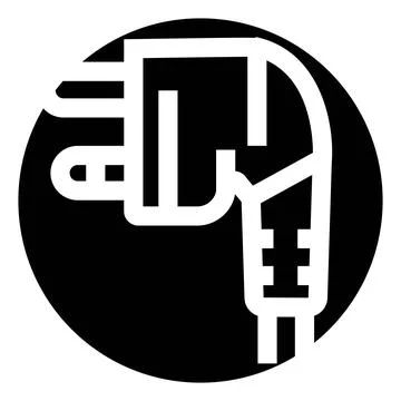 Electric power plug icon inside circle Stock Illustration
