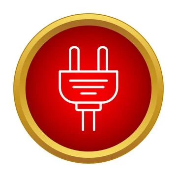 Electric power plug icon providing full energy Stock Illustration