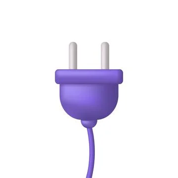 Electric power plug 库存插图