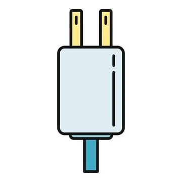 Electric power plug supplying energy and charging devices Stock Illustration