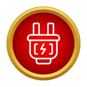 Electric power plug symbol representing energy connection Stock Illustration