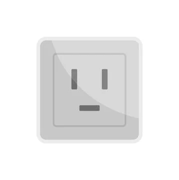 Electric power socket icon flat isolated vector Stockillustratie