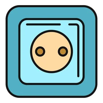 Electric power socket icon providing energy supply Stock Illustration