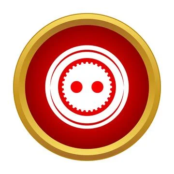 Electric power socket outlet icon with red circle Stock Illustration