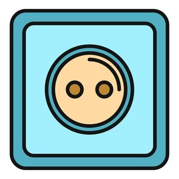 Electric power socket outlet icon simple illustration Stock Illustration