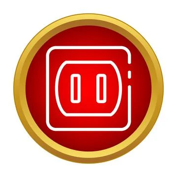 Electric power socket outlet icon providing energy supply Stock Illustration