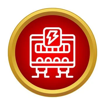 Electric power station generating current icon symbol Ilustración de archivo