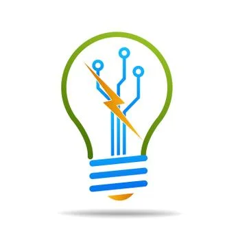 Electric power Technological element. Circuit Stock Illustration