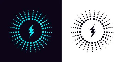 Electric Power Thunder Flash Bolt Vector Icon Stock Illustration