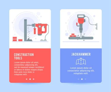 Electric Power Tools Cards. Free Stock Illustration