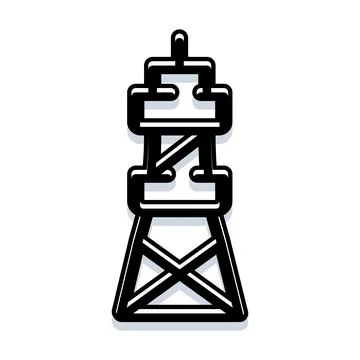 Electric power transmission tower concept icon Stock Illustration