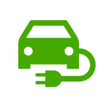 Electric powered car icon Stock Illustration