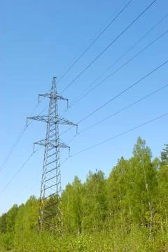 Electric powerline Stock Photos