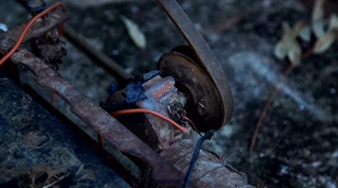 Electric pulley. Night, Stock Footage 68417489