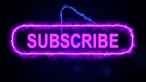 Electric Purple Subscribe Button on Dark Background Stock Footage 315980369