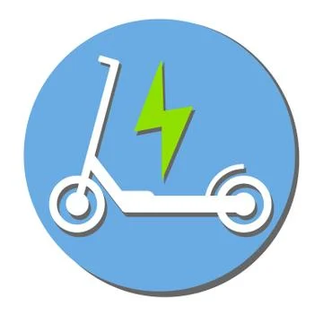 Electric push scooter e-scooter symbol Ilustración de archivo