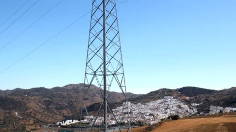 Electric pylon Stock Footage 115972838