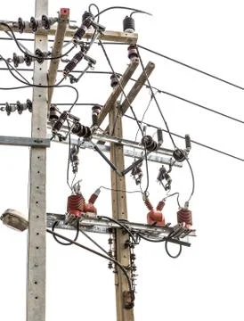 Electric pylon system Stock Photos