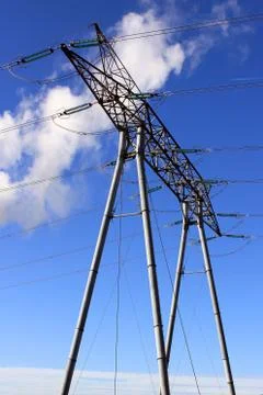 Electric pylons Stock Photos