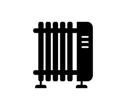 Electric radiator icon on white background Stock Illustration