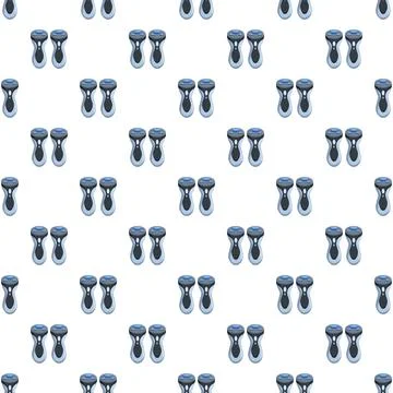 Electric razor heads creating seamless grooming pattern design 스톡 일러스트