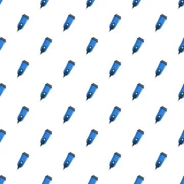 Electric razor pattern for grooming and barbershop design 库存插图