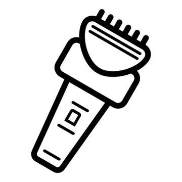 Electric razor vector icon. Black razor illustration on white background Stock Illustration