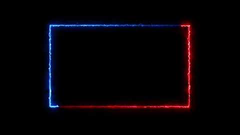 Electric rectangle light effect glowing abstract outline streak frame animation. Stockbeeldmateriaal 342958280