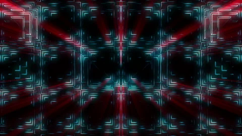 Electric Rectangular Grid With Red Power Rays motion background VJ Loop  Stock Footage 147728453