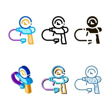 Electric repair tool icon vector range outline Stock Illustration