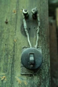 Electric retro switch. Stock Photos