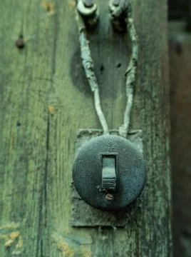 Electric retro switch. Stock Photos