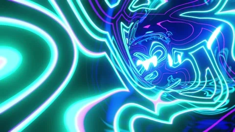 Electric Retro Waterslide Loop Stock Footage 222216840