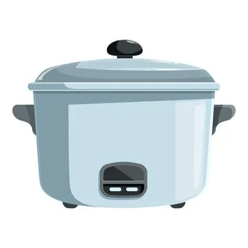 Electric rice cooker simplifying cooking with automated features, perfect for Stock Illustration