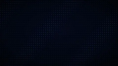 Electric rippling binary hacker code background, digital data stream motion loop Vidéo 342633655