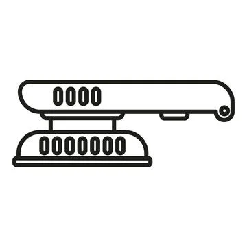 Electric sander machine power carpentry tool line art icon Stock Illustration
