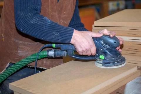 Electric sanding Stock-Fotos