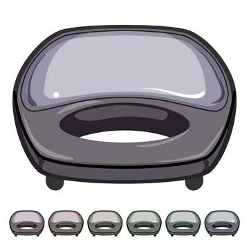Electric sandwich maker cartoon vector graphic Illustrazione stock