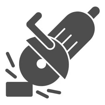Electric saw solid icon, house repair concept, saw sign on white background イラスト素材
