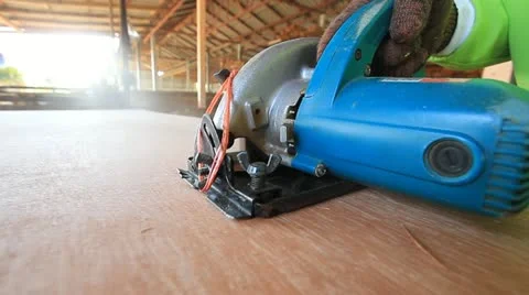 Electric saws. Stock Footage