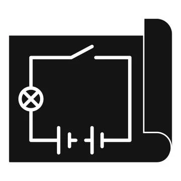 Electric scheme icon, simple style Stockillustratie