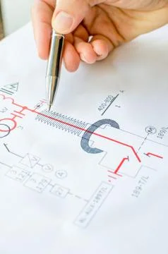 Electric scheme Stock Photos