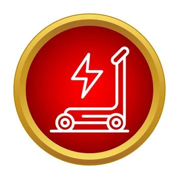 Electric scooter charging icon vector illustration Ilustración de archivo