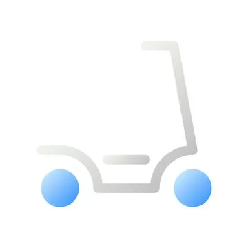 Electric scooter flat gradient two-color ui icon 스톡 일러스트