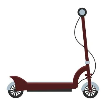Electric scooter isolated roller vector scooter Stock Illustration