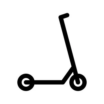 Electric scooter line icon. Vector graphics Stock Illustration