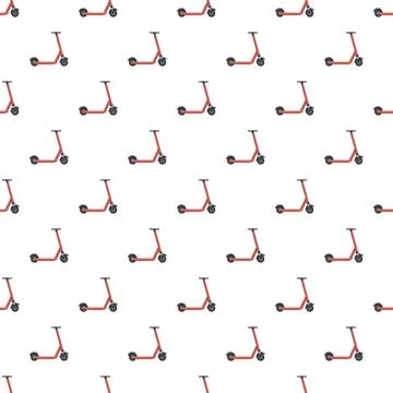 Electric scooter seamless pattern for urban mobility background Stock Illustration